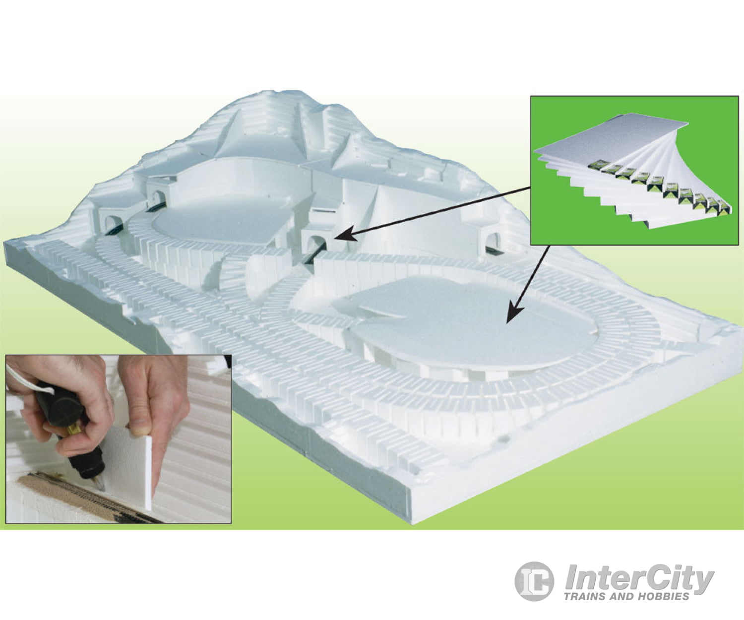 Woodland Scenics 1424 Foam Sheet - 1’X2’ Ea Landform Building