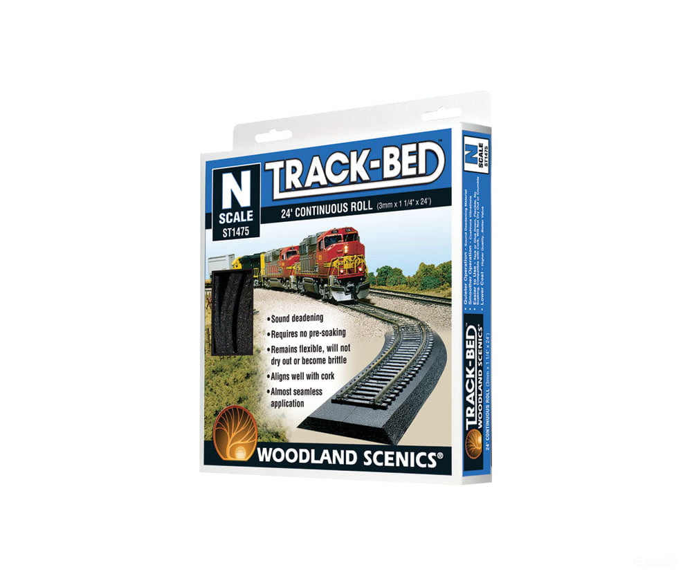 Woodland Scenics 1475 Trackbed - 24’ Roll N Scale Ballast & Roadbed