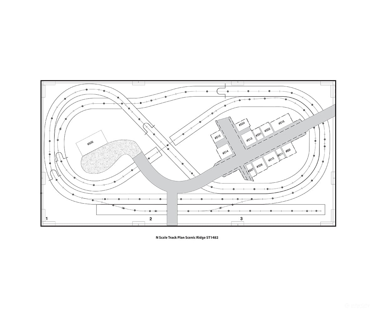 Woodland Scenics 1482 Scenic Ridge Layout Kit (N) Kits