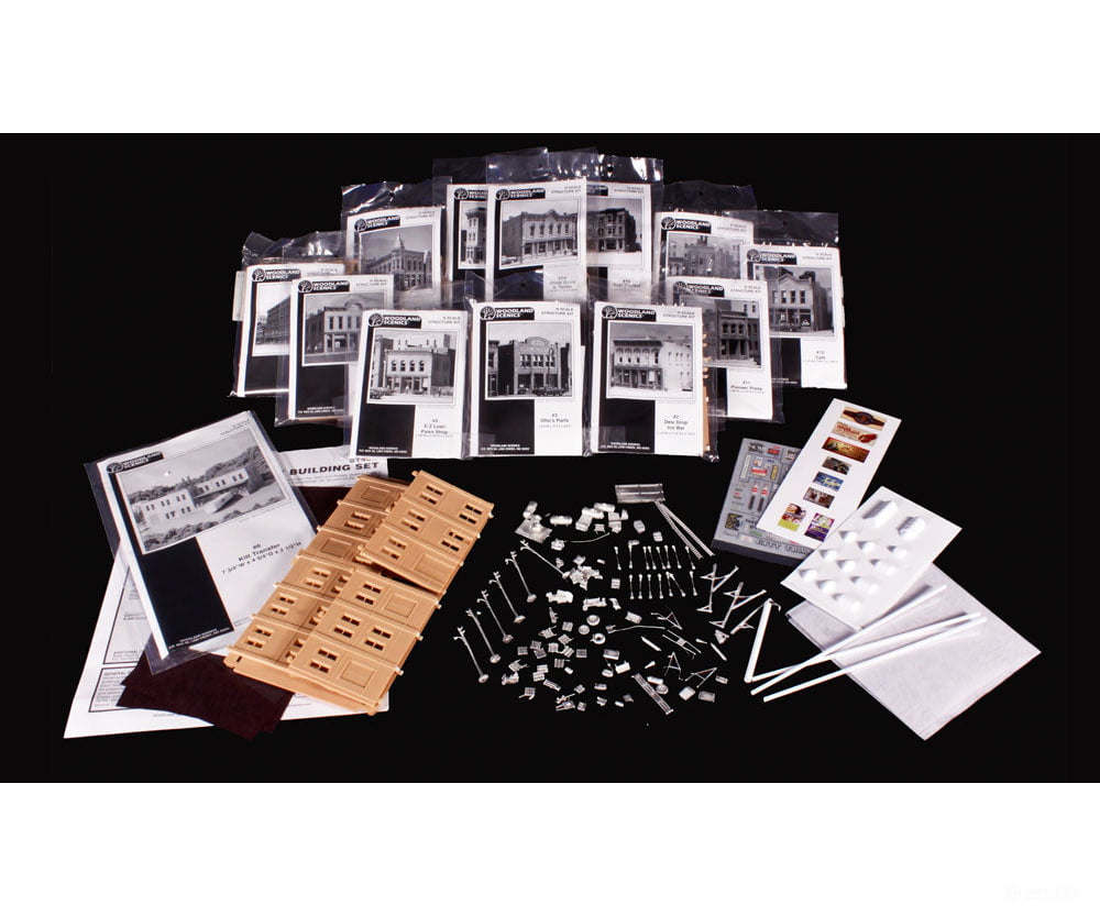 Woodland Scenics 1485 Town/Factory Building Set (N) Layout Kits
