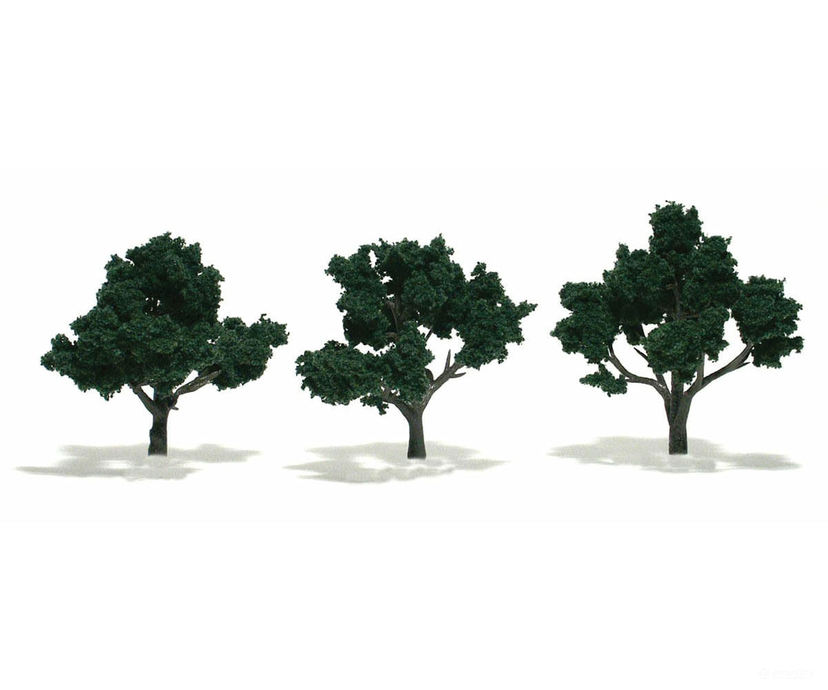 Woodland Scenics 1508 Ready-Drk Grn (3’’-4’’) (3/Pk) Trees & Vegetation