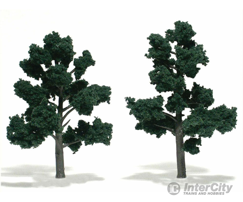 Woodland Scenics 1514 Ready-Drk Grn (5’’-6’’) (2/Pk) Trees & Vegetation