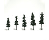 Woodland Scenics 1560 Ready - Conifer Grn (2.5’ - 4’) (5/Pk) Trees & Vegetation