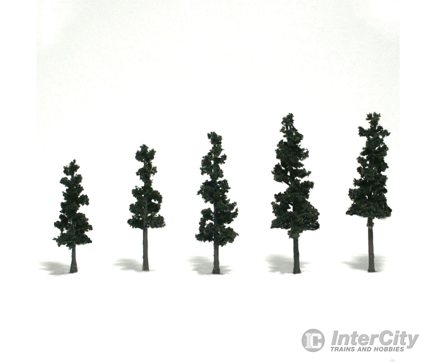 Woodland Scenics 1560 Ready - Conifer Grn (2.5’ - 4’) (5/Pk) Trees & Vegetation