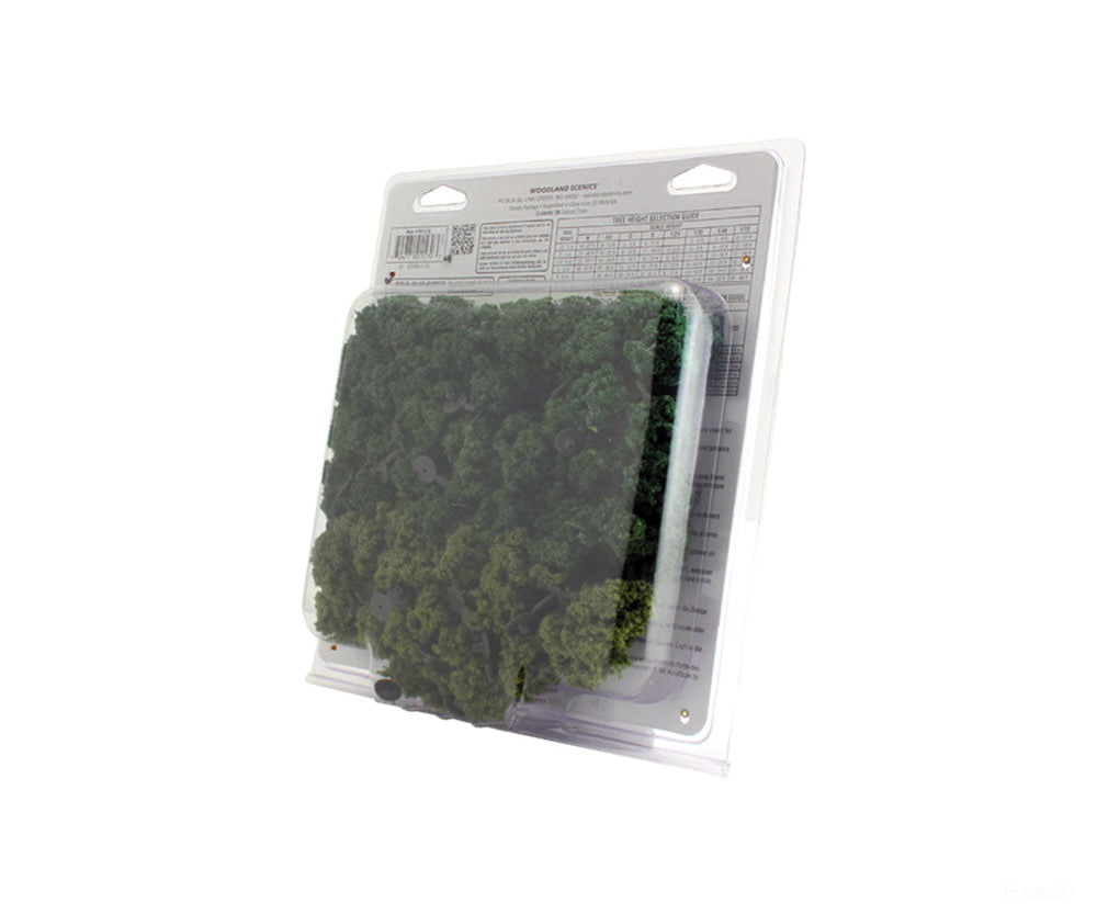 Woodland Scenics 1570 Ready - Mixed Green Deciduous (.75’ - 2’) 38/Pk Trees & Vegetation