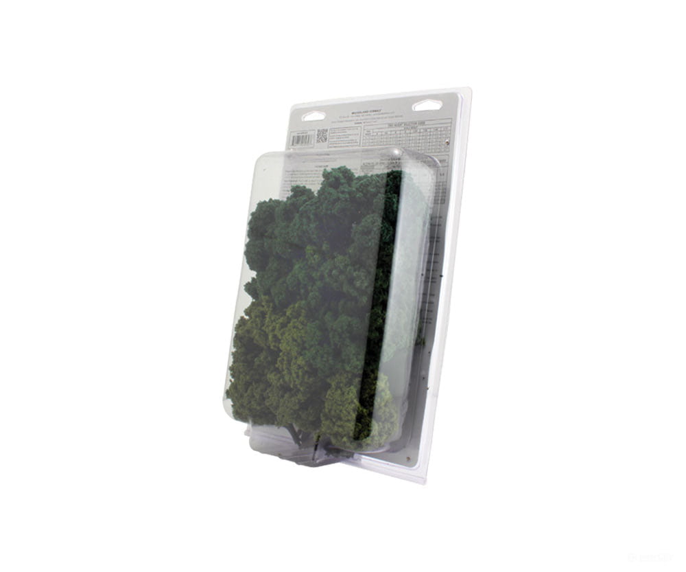 Woodland Scenics 1572 Ready - Mixed Green Deciduous (3’ - 5’) (14/Pk) Trees & Vegetation