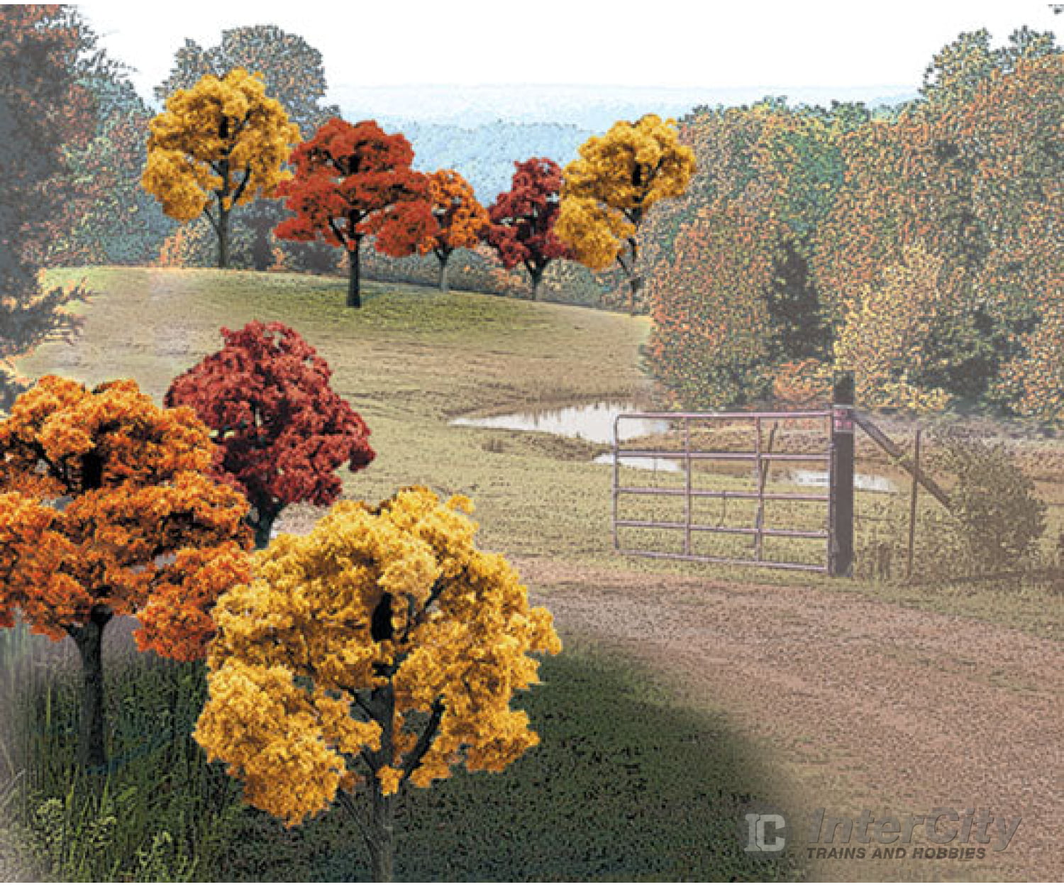 Woodland Scenics 1576 Ready - Fall Colors Deciduous (2’ - 3’) (23/Pk) Trees & Vegetation