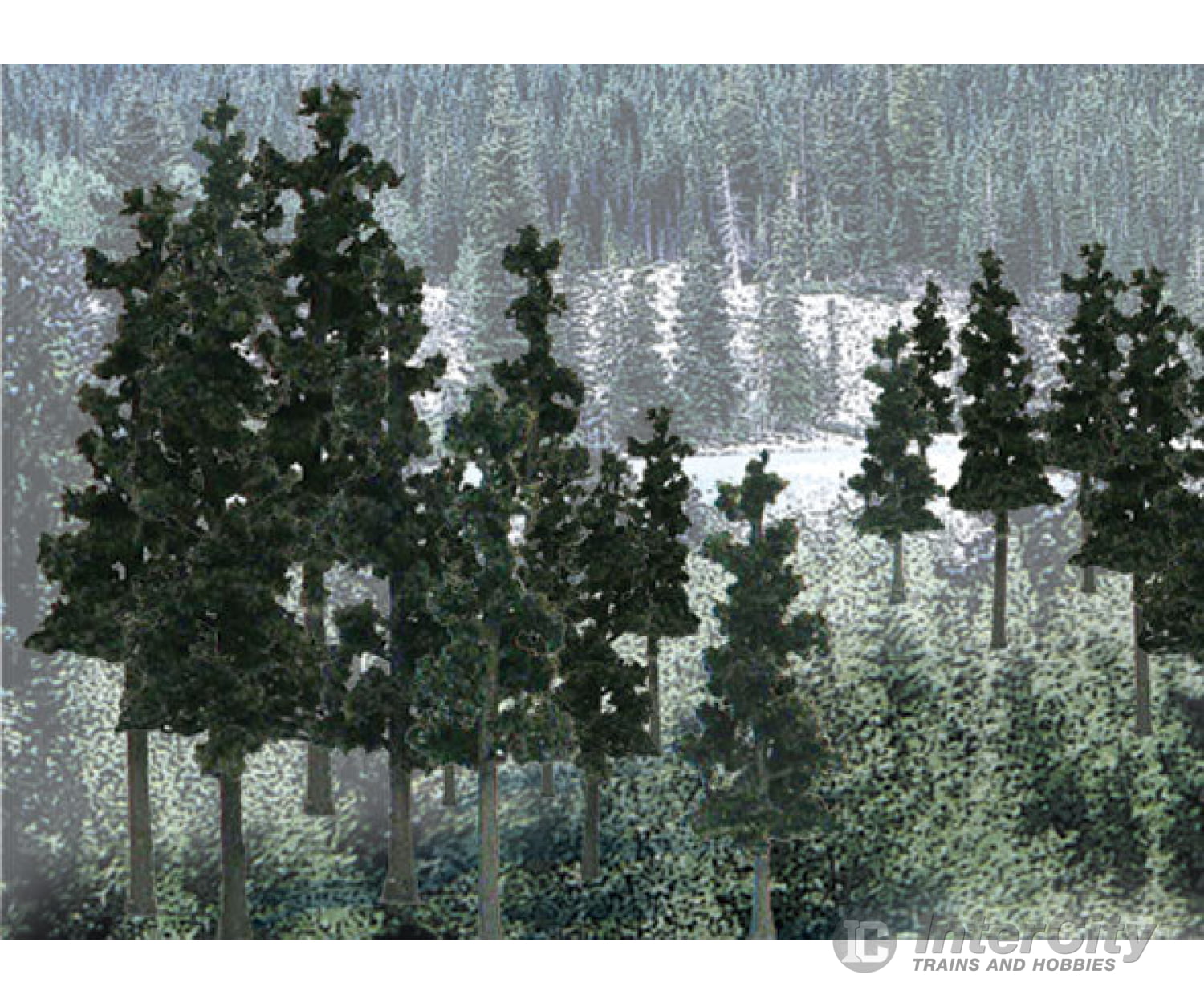 Woodland Scenics 1580 Ready - Conifer Col (2.5’ - 4’) (33/Pk) Trees & Vegetation