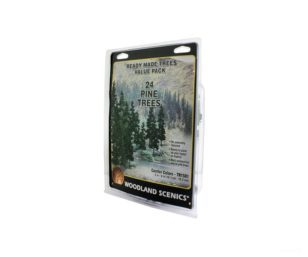Woodland Scenics 1581 Ready - Conifer Col (4’ - 6’) (24/Pk) Trees & Vegetation