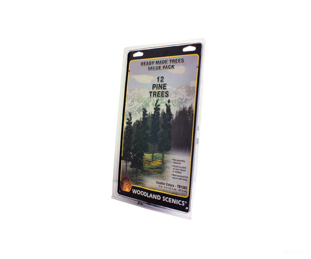 Woodland Scenics 1582 Ready - Conifer Col (6’ - 8’) (12/Pk) Trees & Vegetation