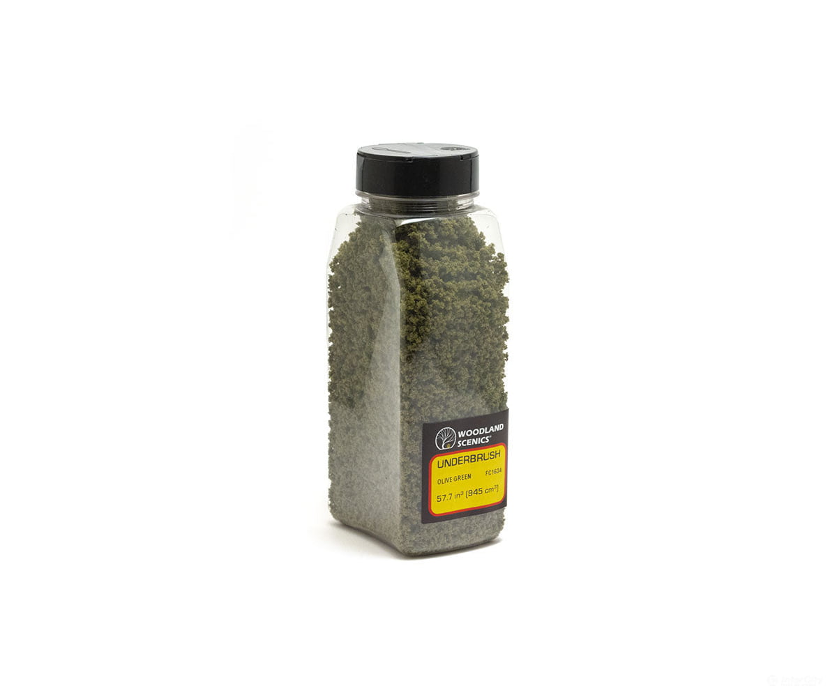 Woodland Scenics 1634 Underbrush Shaker - 32Oz 907G Olive Green Trees & Vegetation