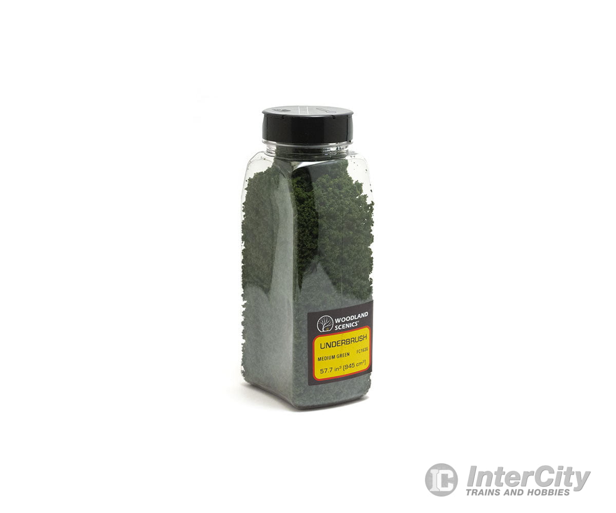 Woodland Scenics 1636 Shaker Underbrush Medium Green (32 Oz) Trees & Vegetation