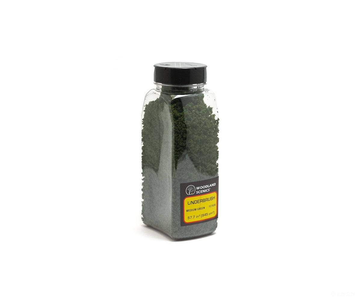 Woodland Scenics 1636 Shaker Underbrush Medium Green (32 Oz) Trees & Vegetation