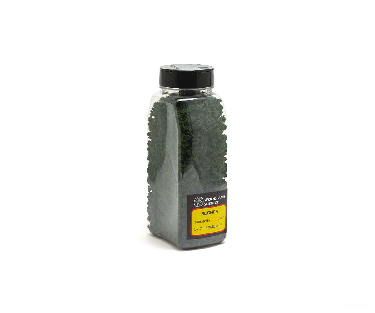 Woodland Scenics 1647 Shaker Bush - Dark Green (32 Oz) Trees & Vegetation