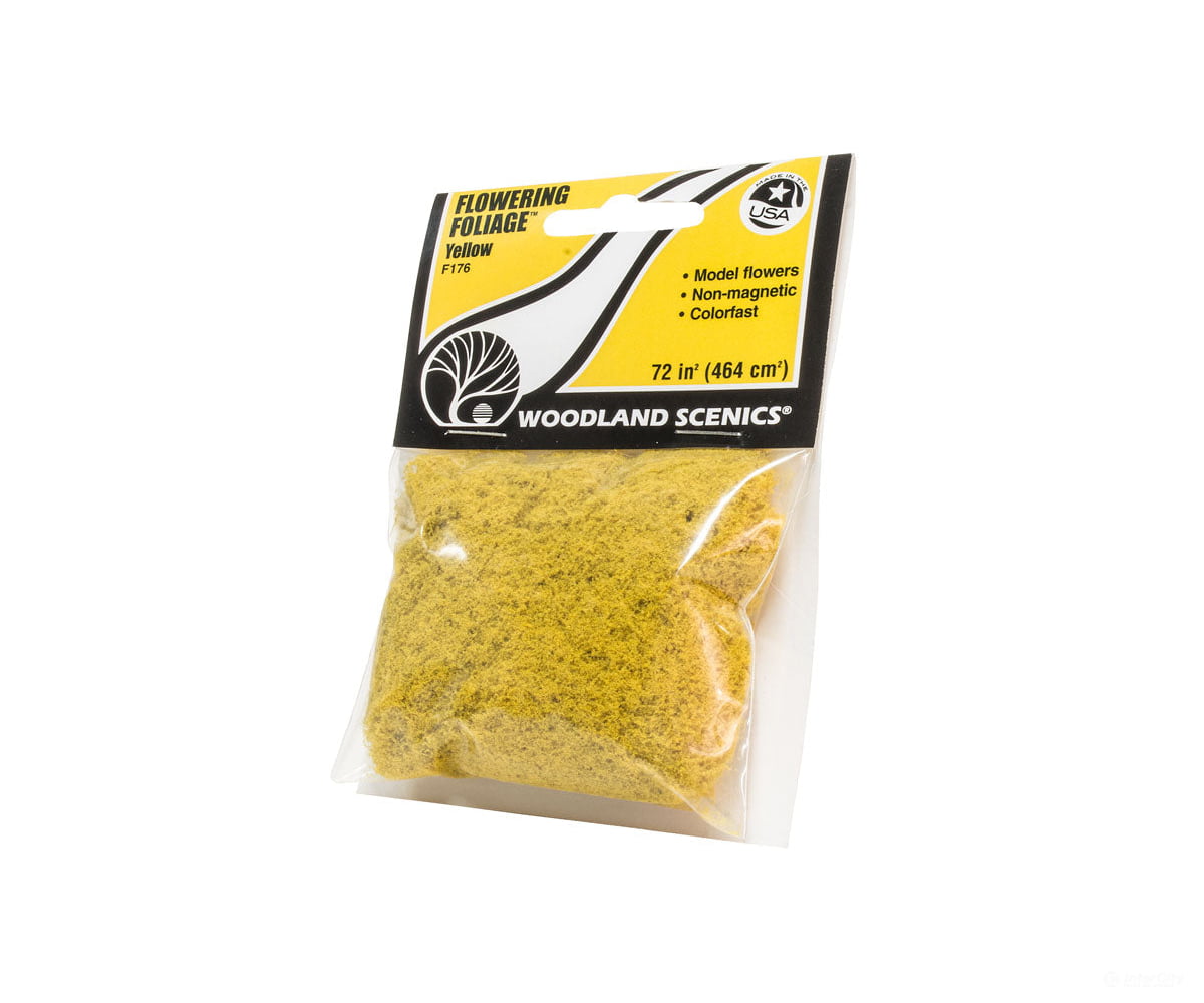 Woodland Scenics 176 Flower Foliage Yellow(Covers 100 Sq.in.) Flock & Turf