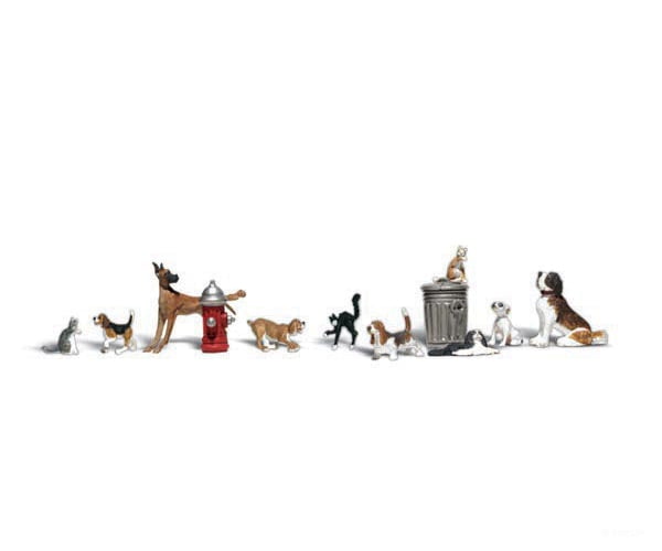 Woodland Scenics 1841 Dogs & Cats (Ho) Figures