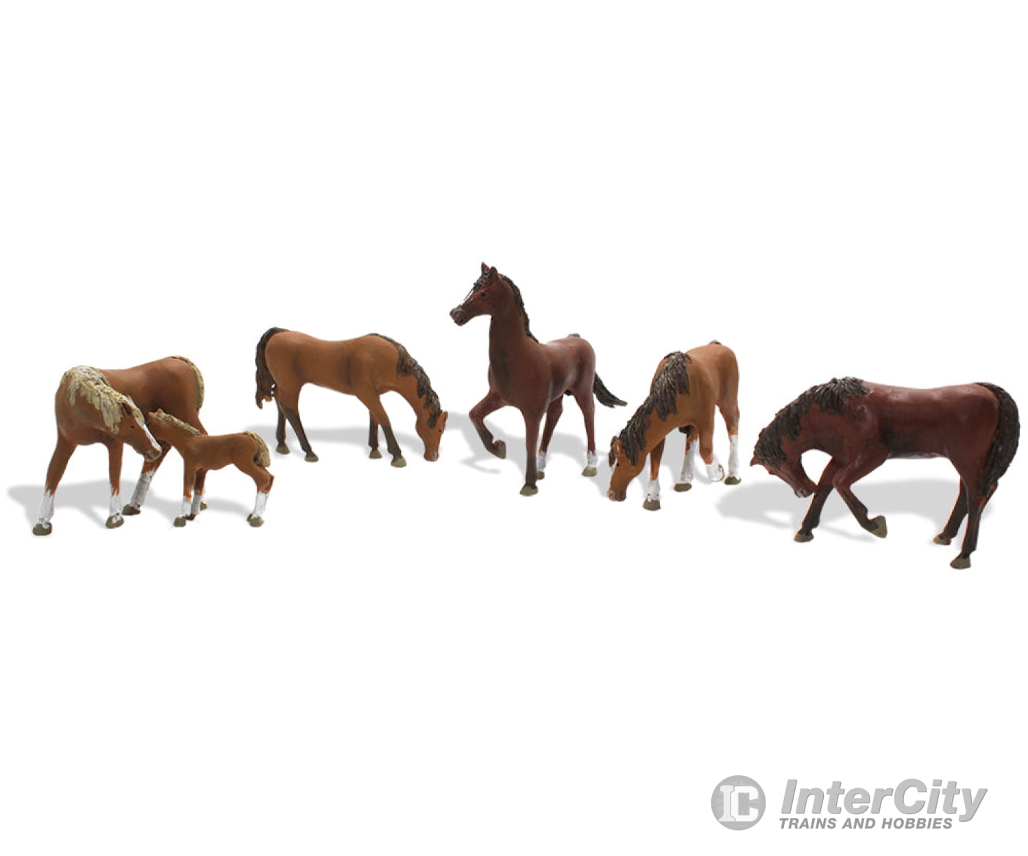 Woodland Scenics 1842 Chestnut Horse Ho Figures