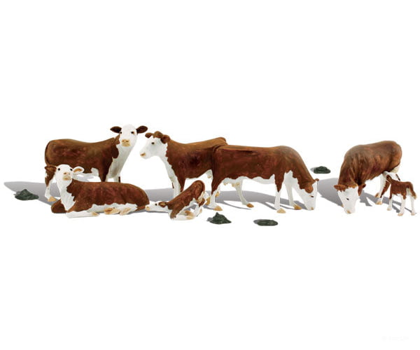 Woodland Scenics 1843 Herford Cows(Ho) Figures