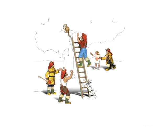 Woodland Scenics 1882 Firemen To The Rescue (Ho) Figures
