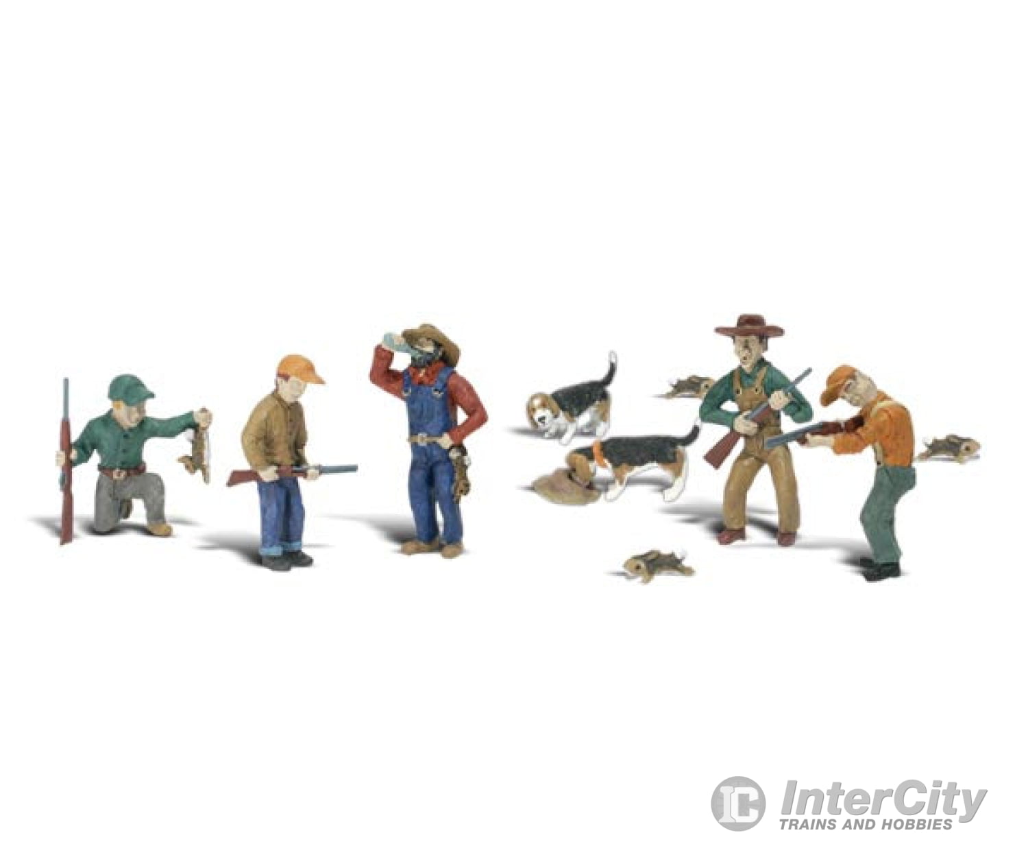 Woodland Scenics 1903 Rabbit Hunt (Ho) Figures