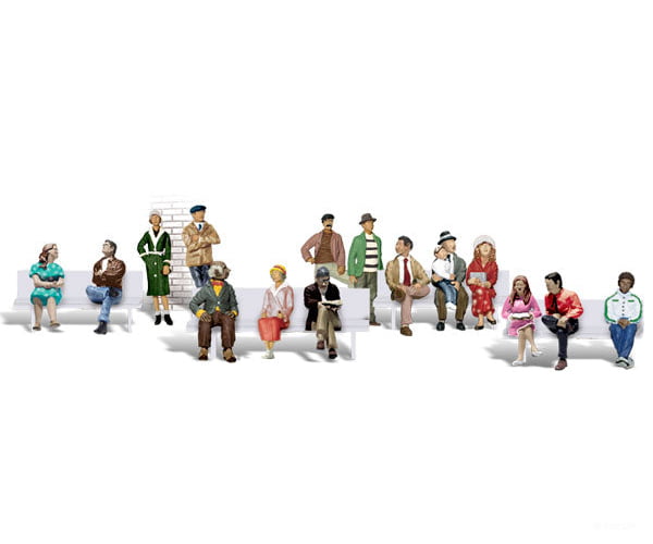 Woodland Scenics 1908 16 Passengers(Ho) Figures