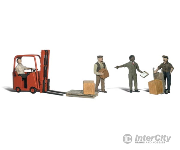 Woodland Scenics 1911 Worker W/Forklift Figures