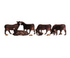 Woodland Scenics 1955 Black Angus Cows (Ho) Figures