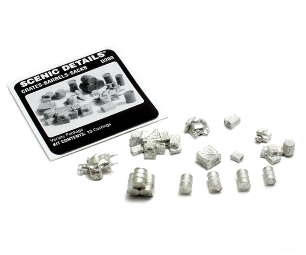 Woodland Scenics 203 Crates - Barrels - Sacks Sc Details Scenery