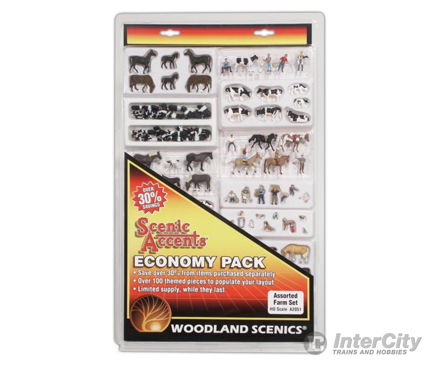 Woodland Scenics 2051 Farm Set - Assorted (100 + Themed Pieces) (Ho) Figures