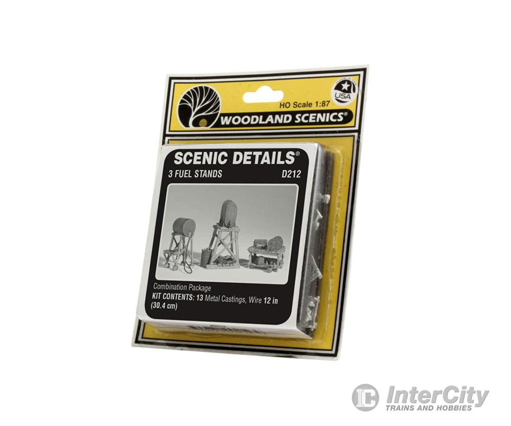 Woodland Scenics 212 Scenic Details(R) - - 3 Fuel Stands - Kit (Unpainted Metal) Other Scenery