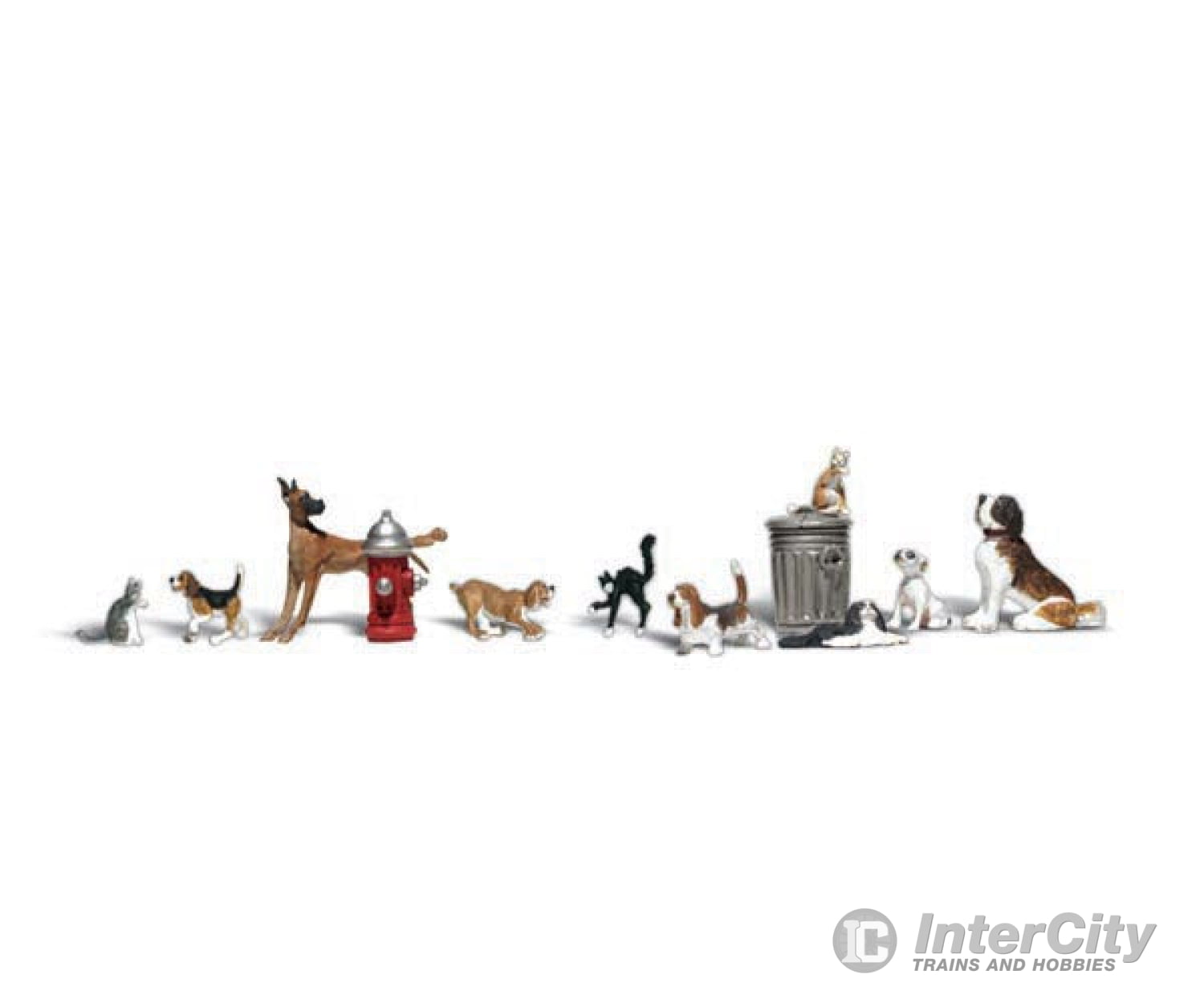 Woodland Scenics 2140 Dogs & Cats (N) Figures