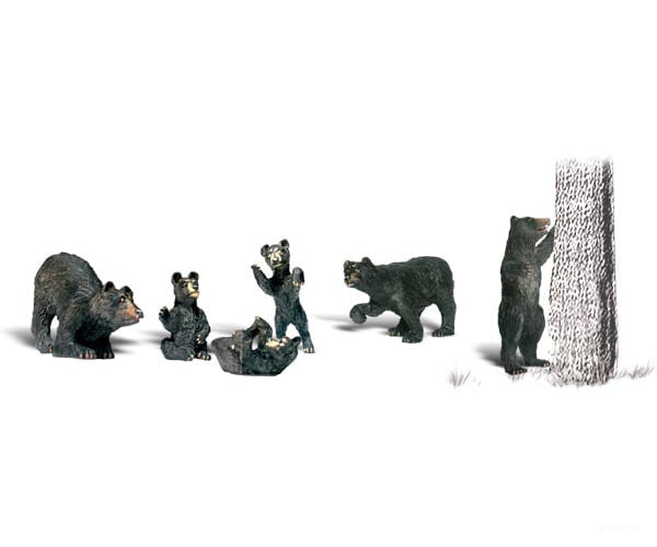 Woodland Scenics 2186 Black Bears (N) Figures