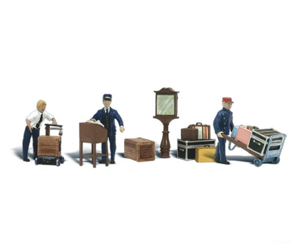 Woodland Scenics 2211 Depot Workers & Accessories (N) Figures