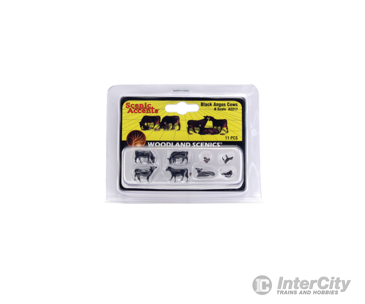 Woodland Scenics 2217 Black Angus Cows (N) Figures