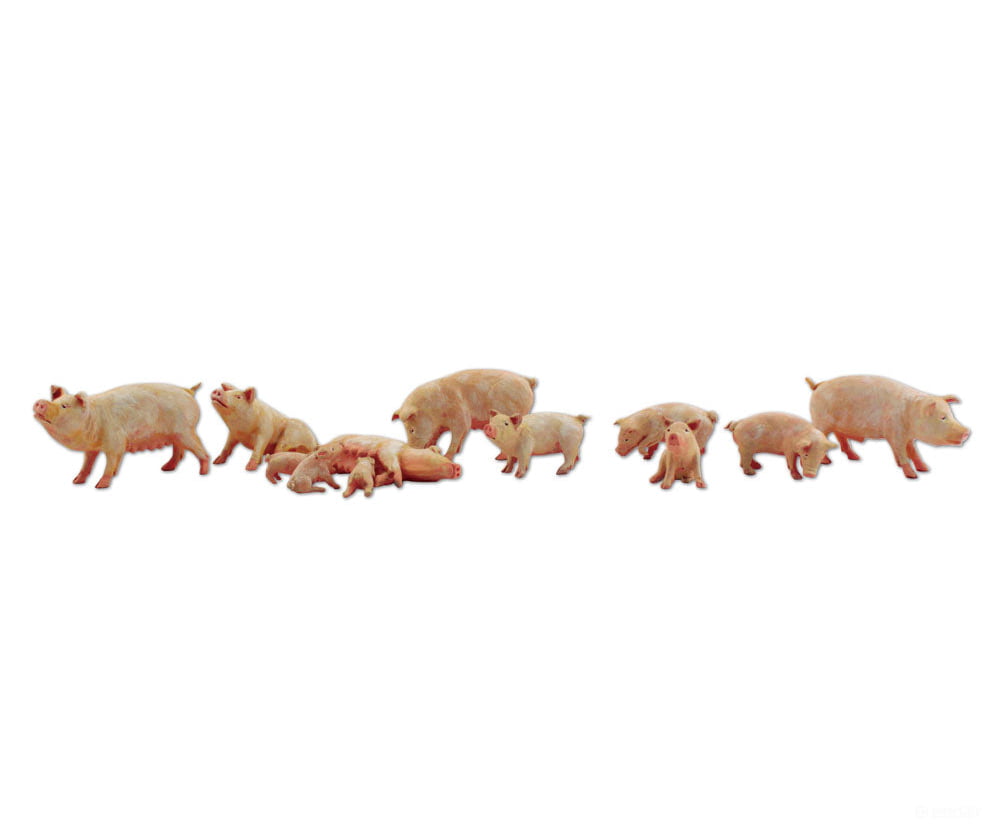Woodland Scenics 2218 Yorkshire Pigs (N) Figures