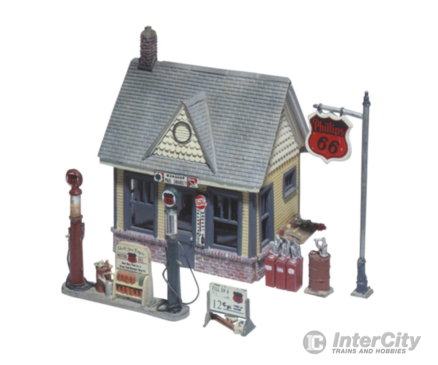 Woodland Scenics 223 Scenic Details(R) - - Gas Station - Kit (Unpainted Metal) 4 X 2 - 7/8’ 10.2