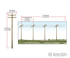 Woodland Scenics 2251 Pre - Wired Poles Double Crossbar (N) Scenery Details