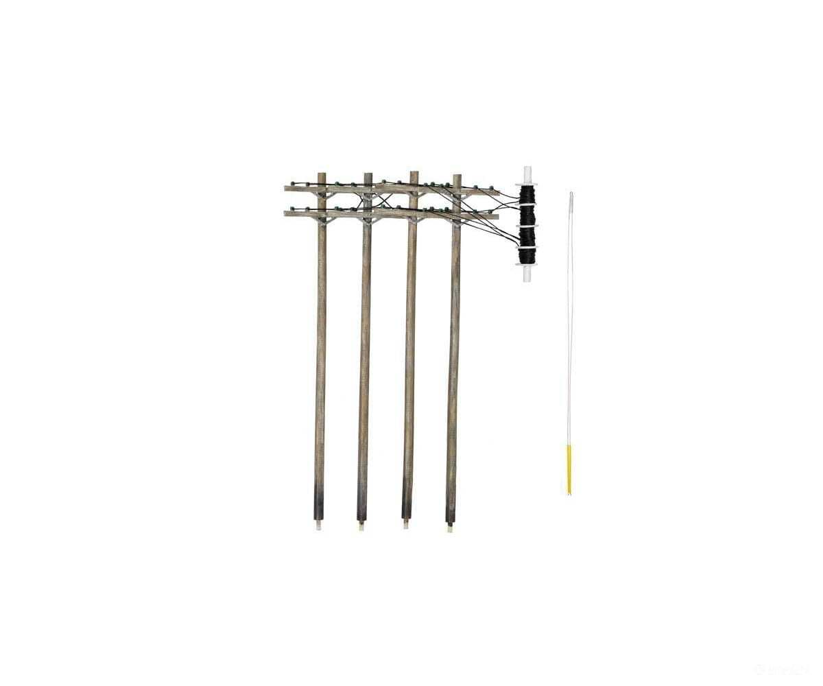 Woodland Scenics 2266 Pre-Wired Poles Double Crossbar (HO) Scenery Details