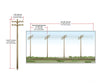 Woodland Scenics 2266 Pre - Wired Poles Double Crossbar (Ho) Scenery Details
