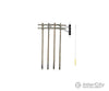Woodland Scenics 2266 Pre-Wired Poles Double Crossbar (HO) Scenery Details