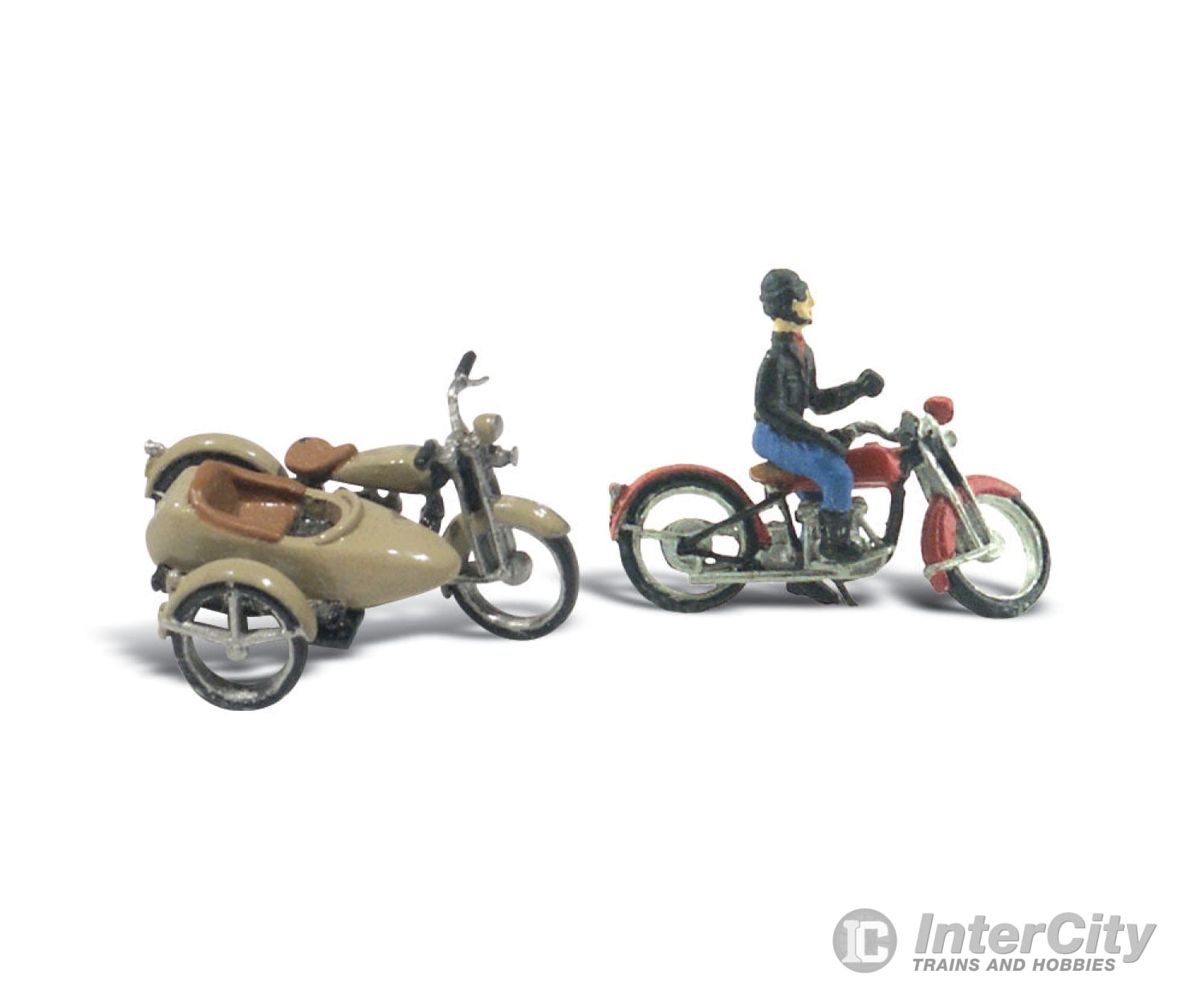 Woodland Scenics 228 Motorcycles W/Side Cars (Cast Metal Kit) & Trucks