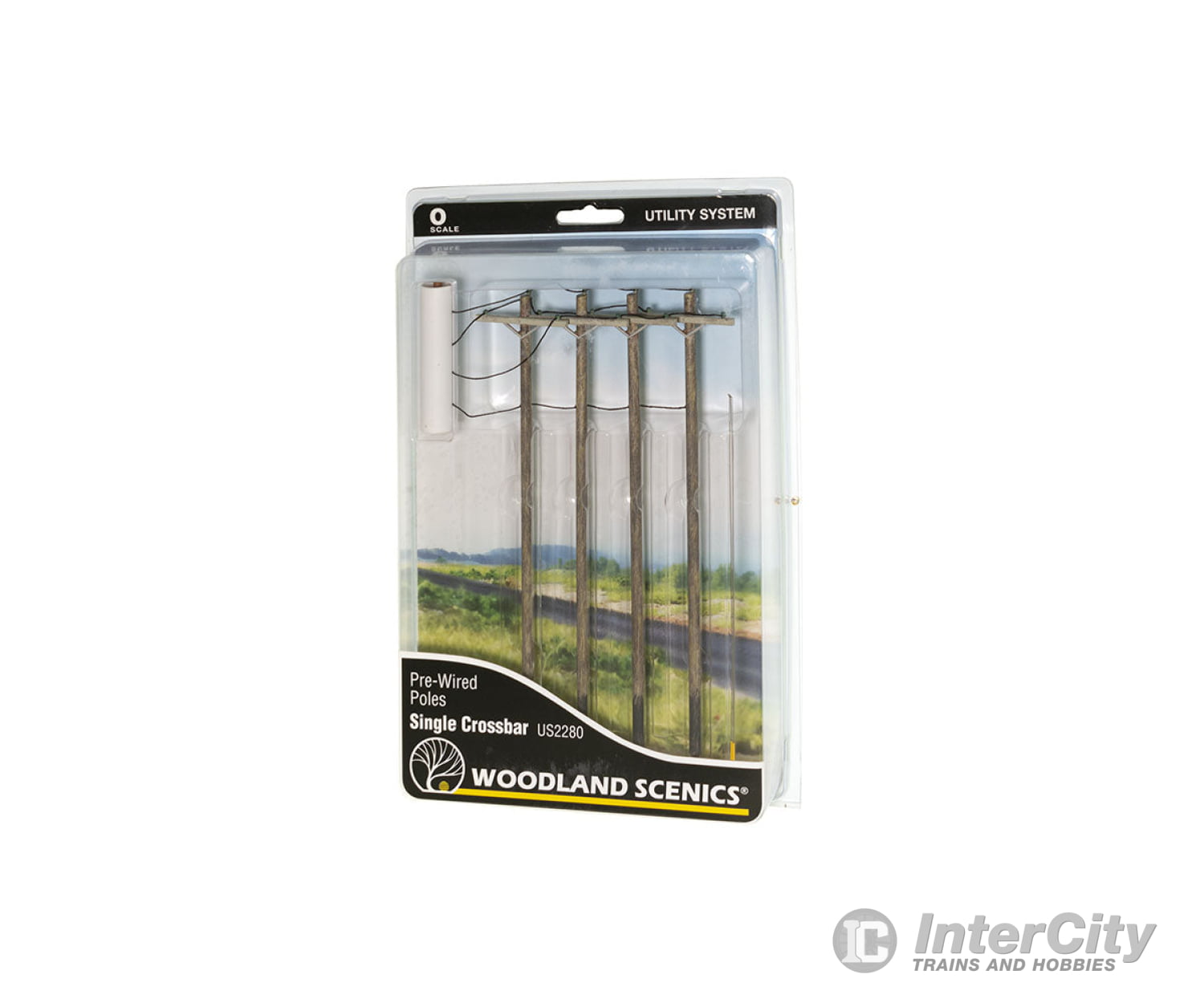 Woodland Scenics 2280 Pre-Wired Poles Single Crossbar (O) Scenery Details