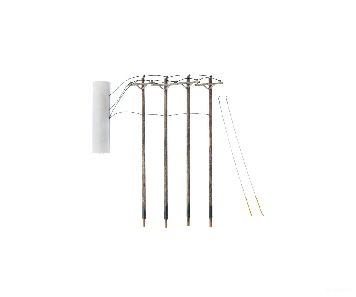 Woodland Scenics 2280 Pre-Wired Poles Single Crossbar (O) Scenery Details