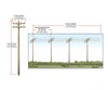 Woodland Scenics 2281 Pre-Wired Poles Double Crossbar (O) Scenery Details