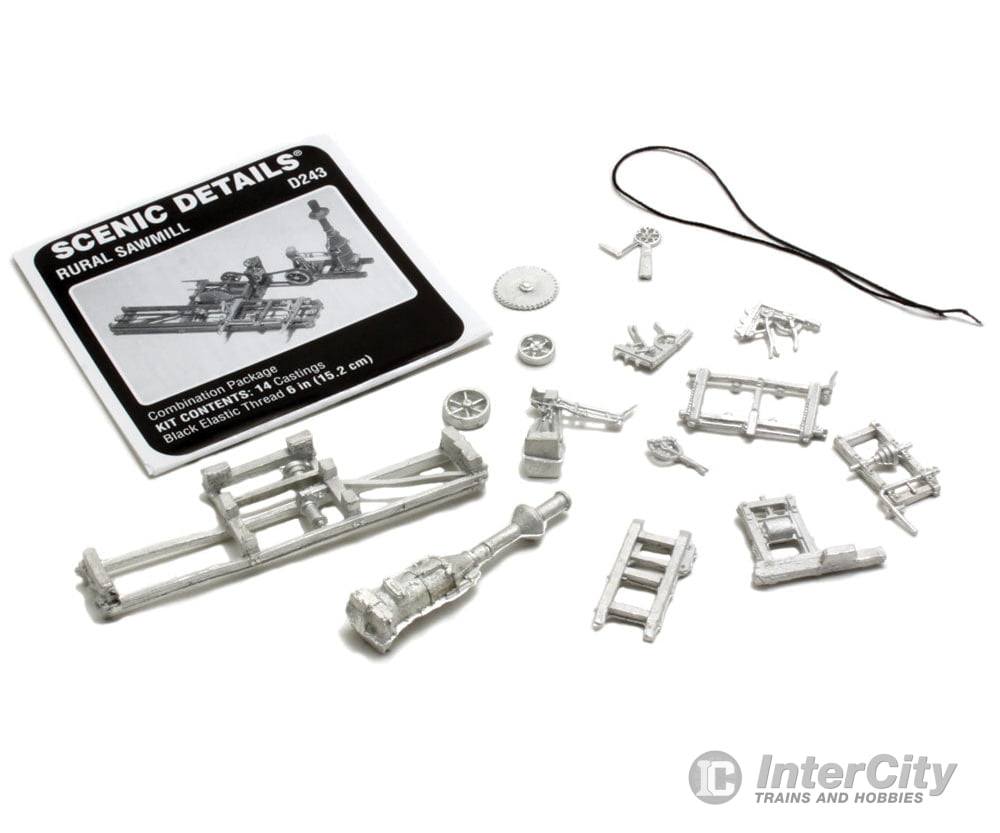 Woodland Scenics 243 Rural Sawmill - Scenic Details(R) - - Unpainted Kit Other Scenery