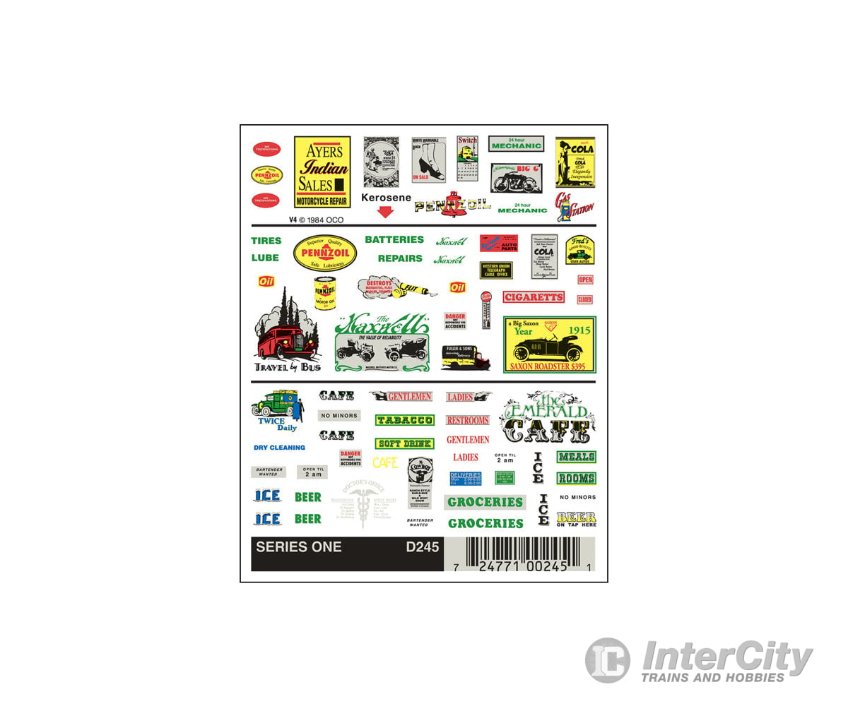 Woodland Scenics 245 Series 1 Dry Transfer (Ho Kit) Decals