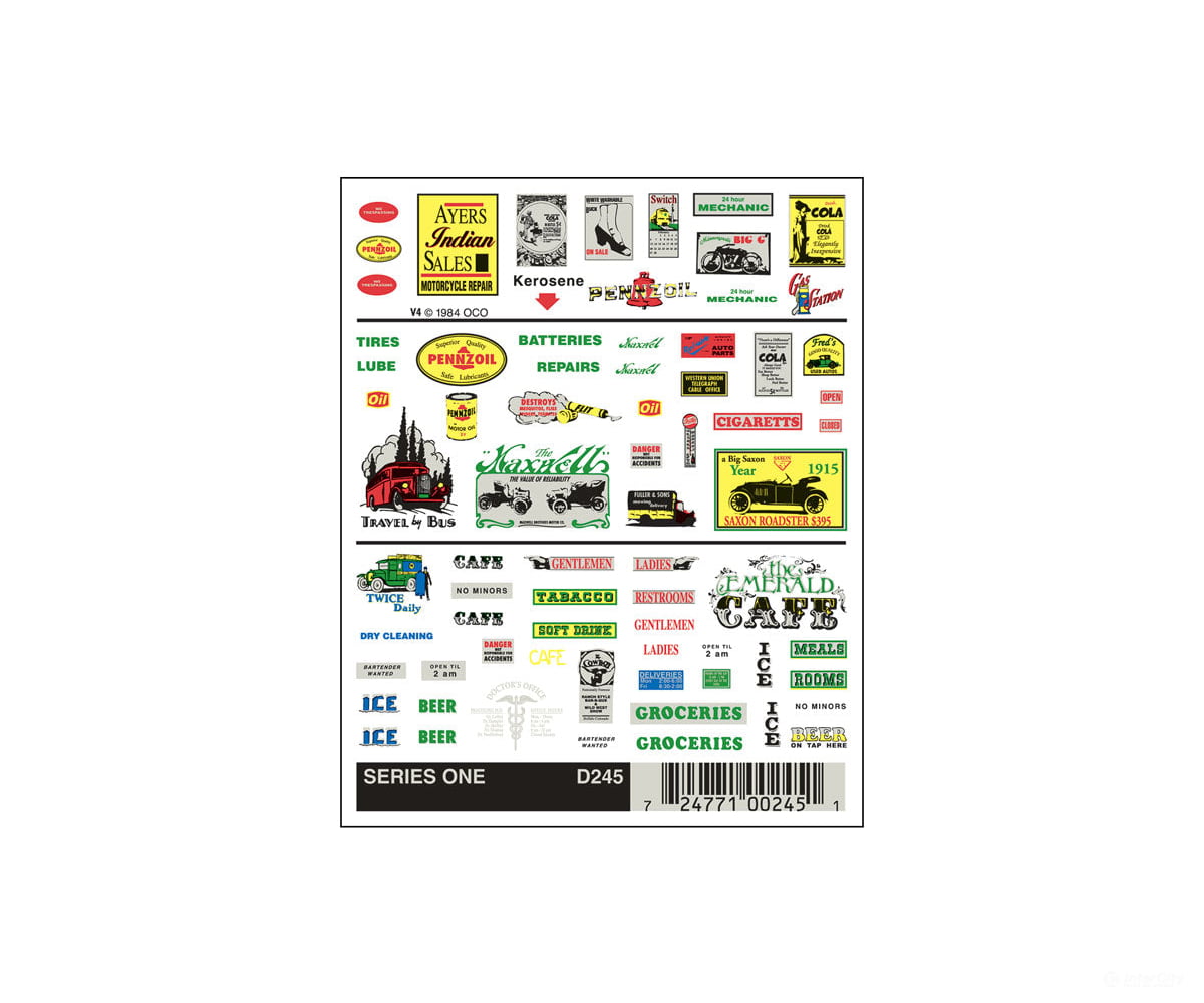 Woodland Scenics 245 Series 1 Dry Transfer (Ho Kit) Decals