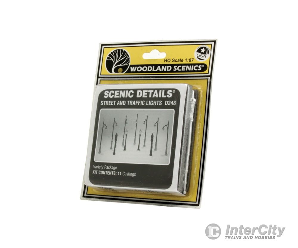 Woodland Scenics 248 Street & Traffic Light Set - Nonworking - - Unpainted Kit Pkg(11) Other Scenery