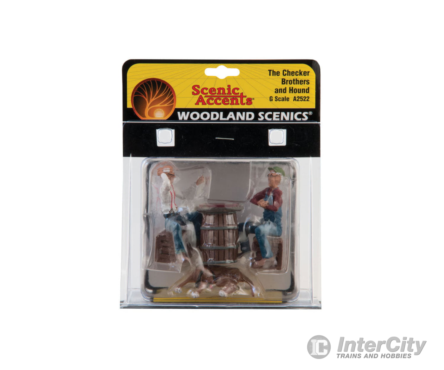 Woodland Scenics 2522 Scenic Accents(R) Figures - - Checker Players & Dog