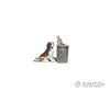 Woodland Scenics 2524 Scenic Accents(R) Figures - - Dog W/Cat On Trashcan